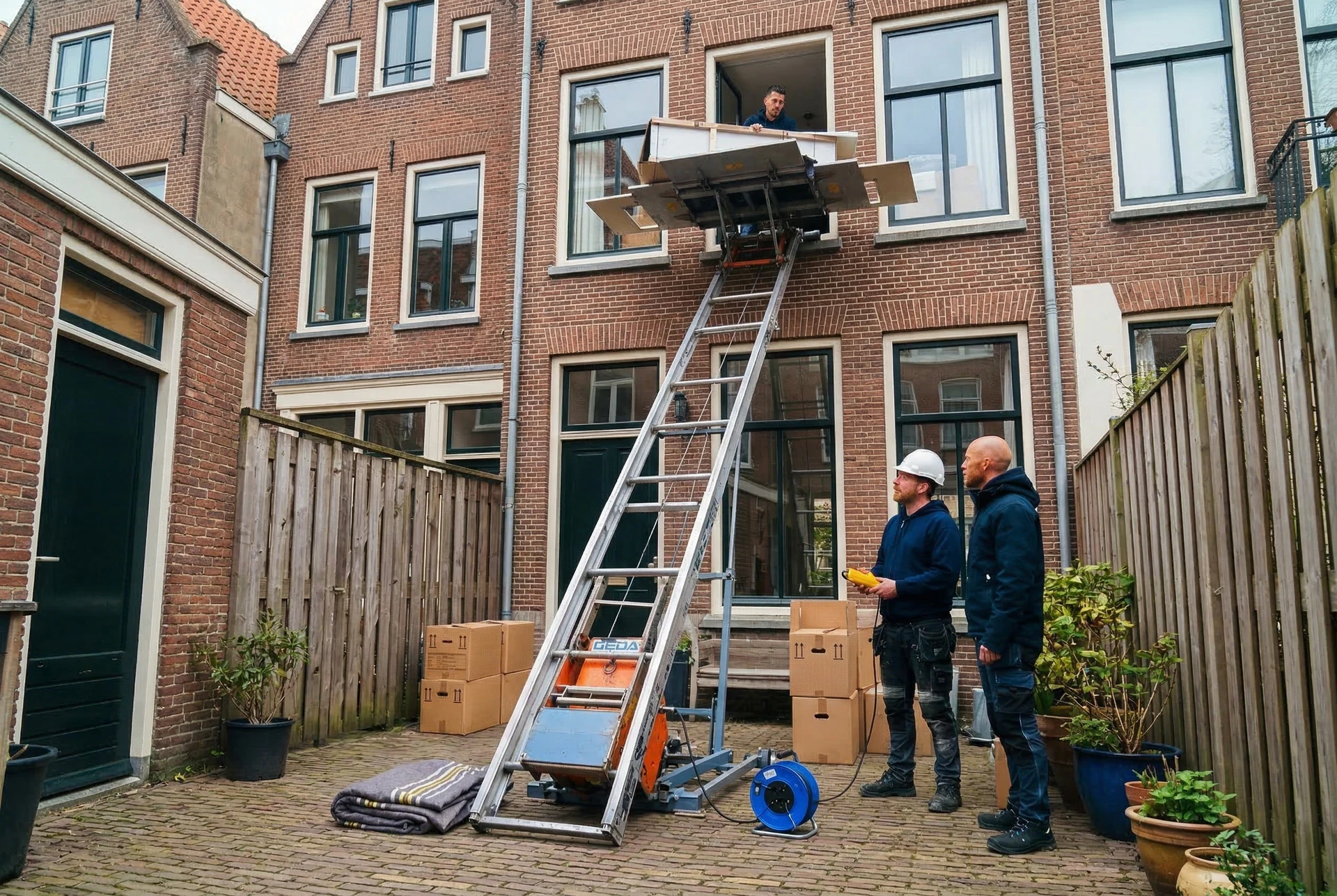 Gedalift in gebruik bij woning in Waalwijk