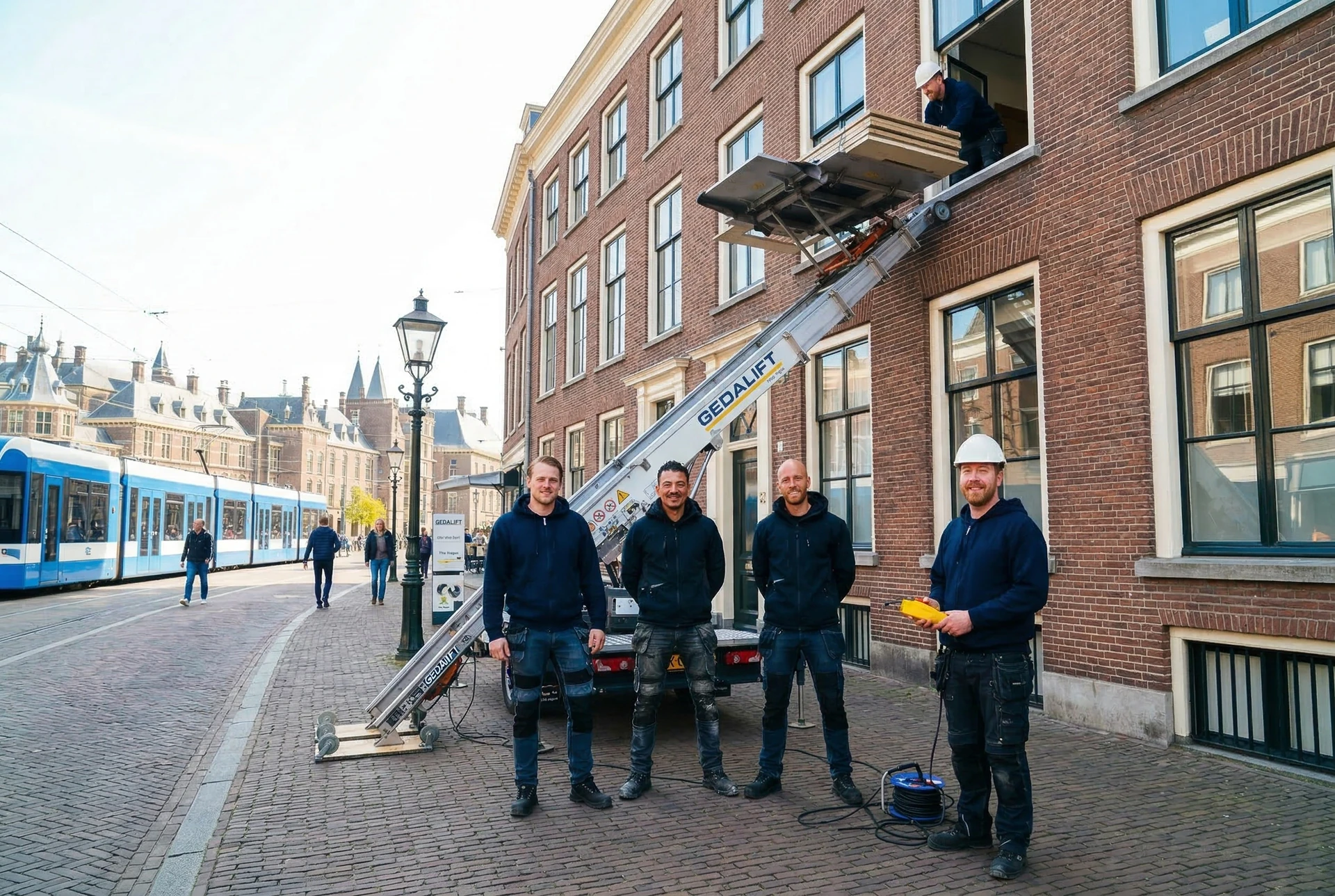 Professioneel verhuisteam aan het werk